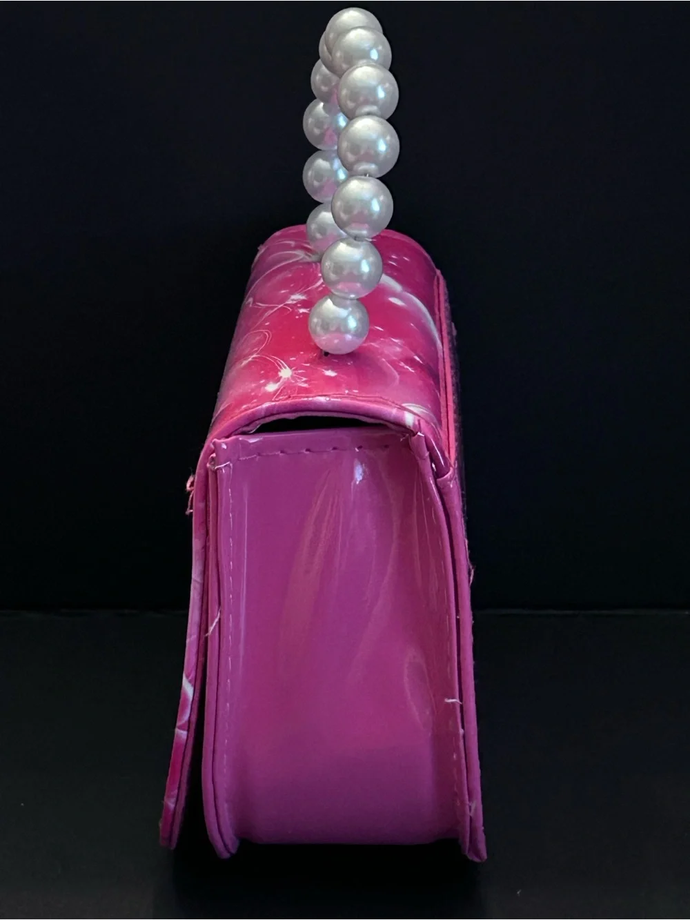 Disney Pink and Blue Stitch Pearl Handle Kids Crossbody Handbag NWOT